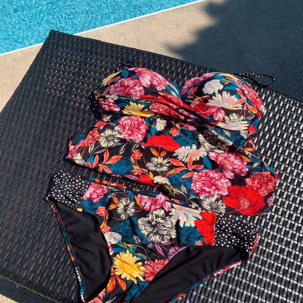 Tankini swim top with bottoms